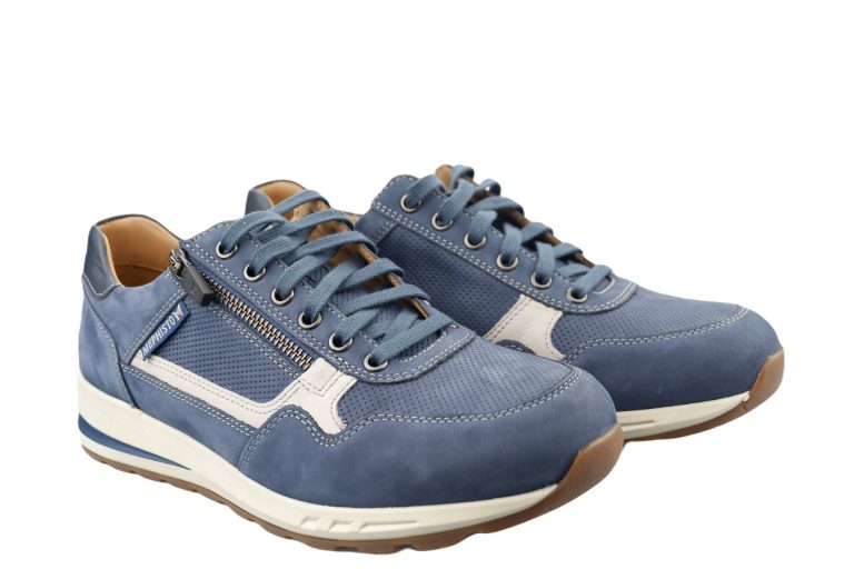 Mephisto BRADLEY lederen sneakers voor heren - marineblauw